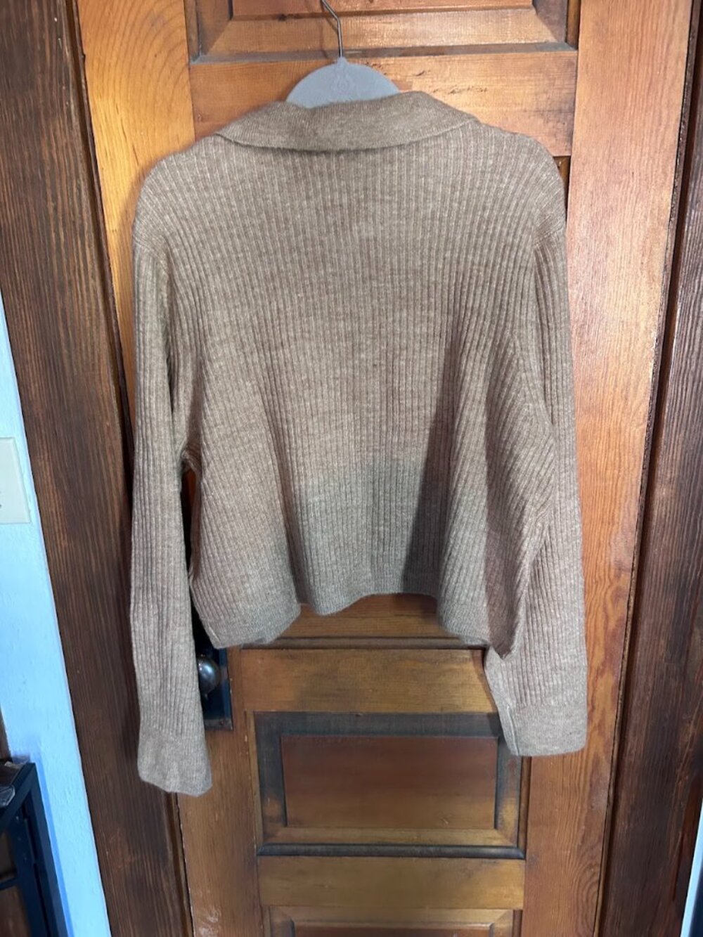 GAP Camel Ribbed Collared Cardigan – XXL - Picture 5 of 6